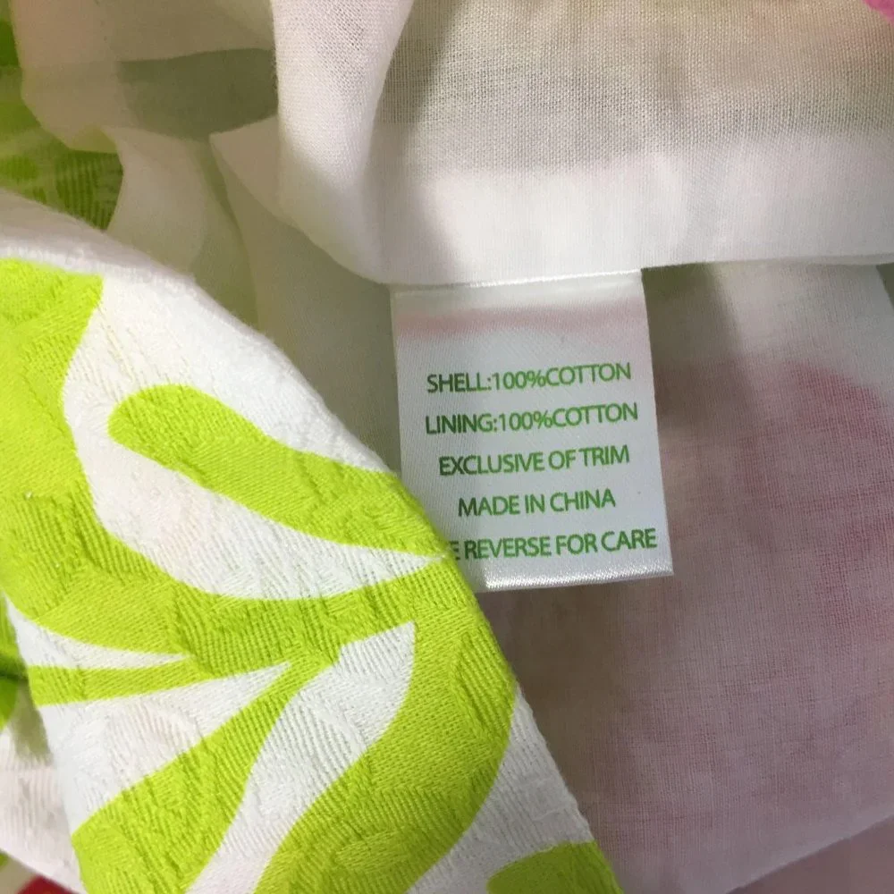 Lilly Pulitzer Dress Size 8 Bold Jumbo Floral Punch Cotton Knee Length Strapless - Picture 8 of 8